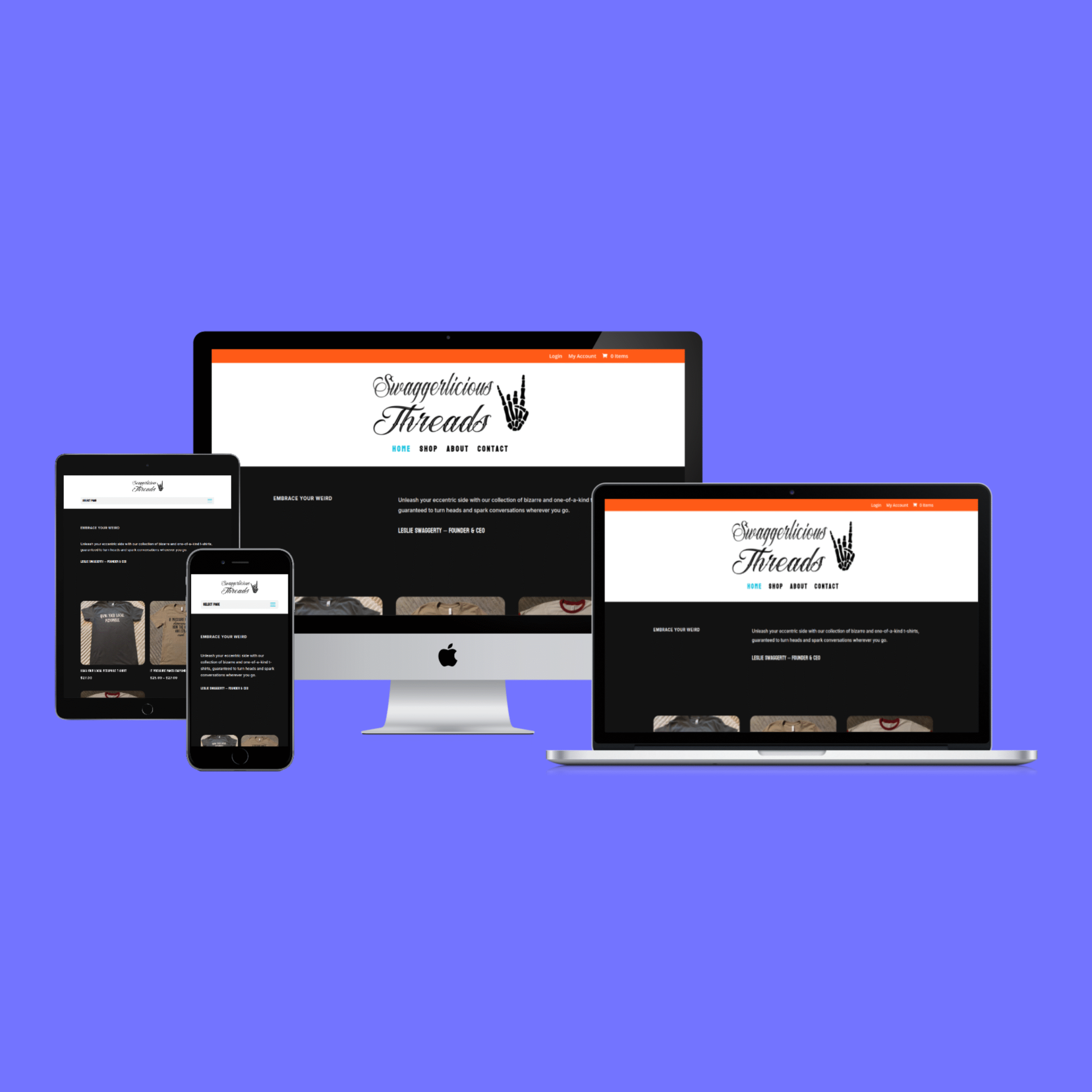 Revive Free Will Baptist Church responsive Website shown on 3 different device screens: computer, tablet, and mobile phone.